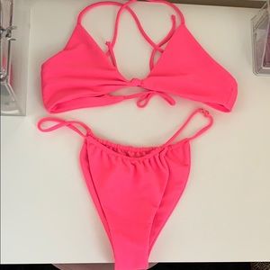 Skatie Swimsuit Neon Pink